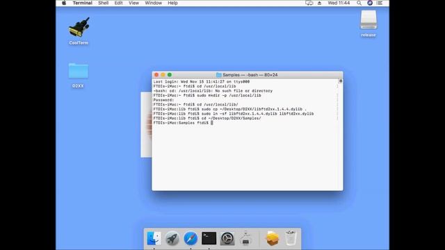Installing D2xx drivers on macOS