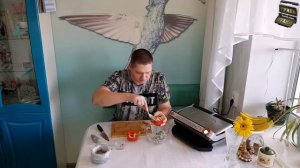 Перец на гриле, фаршированный творогом