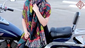 Палантин шерстяной набивной "10650", вид 14