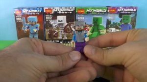 Minecraft game figures Unboxing Майнкрафт игрушки Распаковка игры