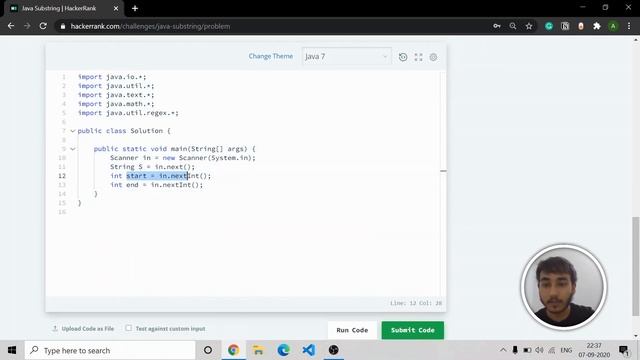 Java Substring Hackerrank solution | Java Tutorial | CodeWithAbhi | смотреть онлайн