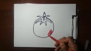 Bolalar uchun pomidor chizish | Drawing tomato for children | Рисование помидор для детей