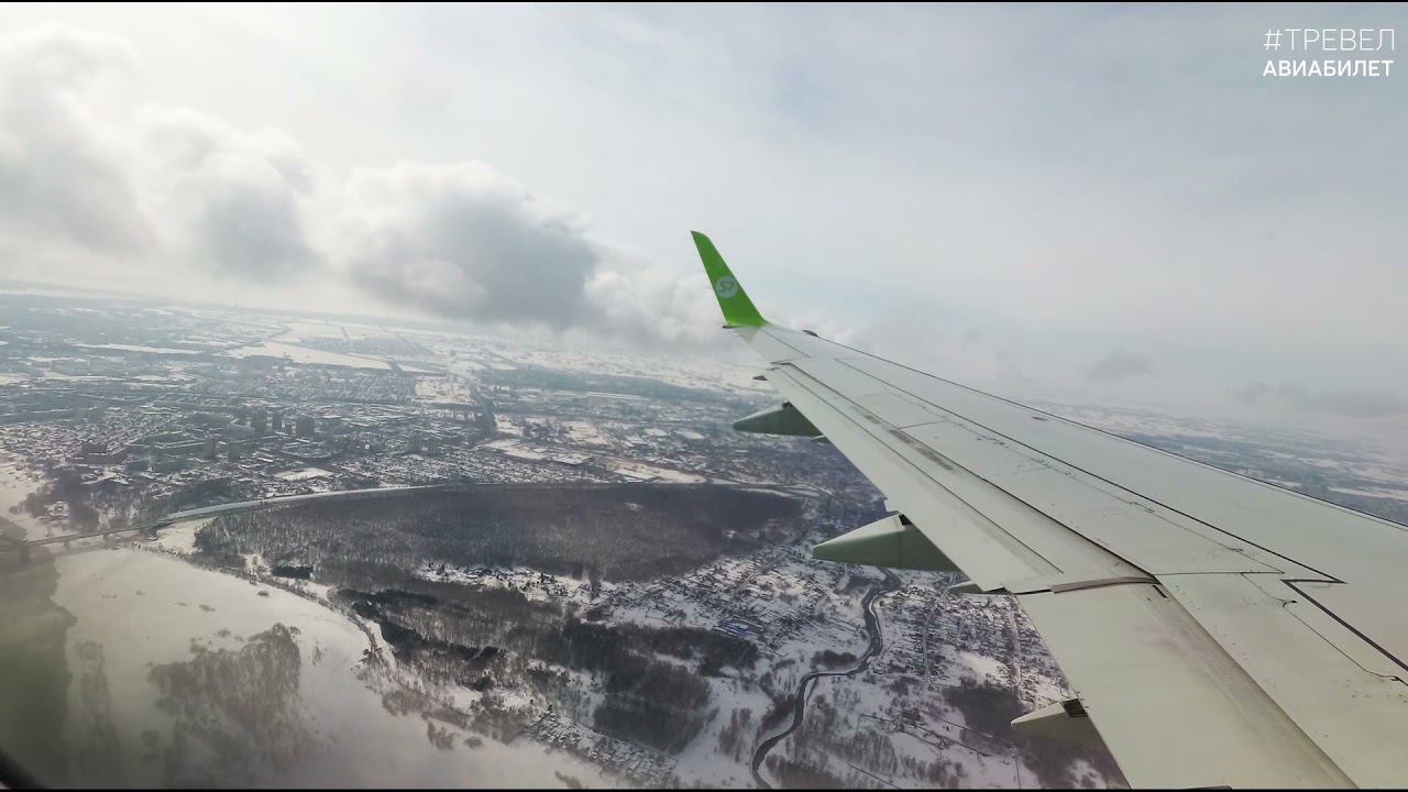 Взлет из Красноярска Embraer E170 S7 Airlines