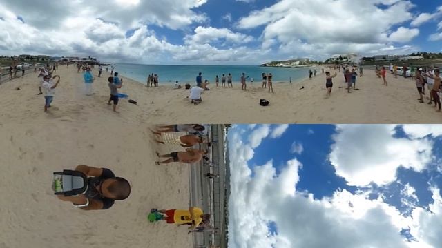 360 VR of KLM Plane landing at SXM Airport - Sint Maarten, Saint-Martin, St. Martin смотреть онлайн