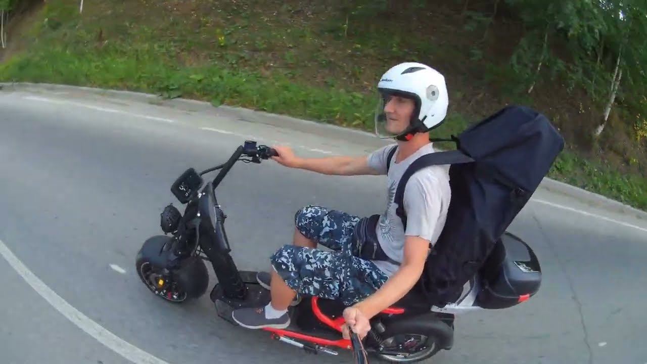 Ставим опыты на пляже! Еду на электроскутере White Siberia Pro Black Edition смотреть онлайн