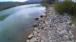 Крым, рыбалка, туристический пруд, озеро в орлином