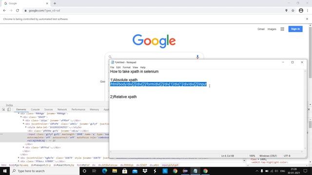 Selenium Beginner Tutorial 3  - How to take Xpath | Relative Xpath in Selenium