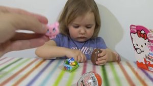 Хелло Китти Киндер Сюрприз игрушки распаковка HELLO KITTY Kinder Surprise toys f