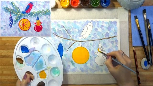 «Волшебная кисточка» - «Украшение для елочки» Занятие по изобразительному искусству смотреть онлайн