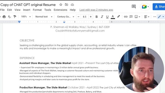USING CHAT GPT TO IMPROVE YOUR RESUME! смотреть онлайн