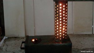 Работа печи на отработанном масле