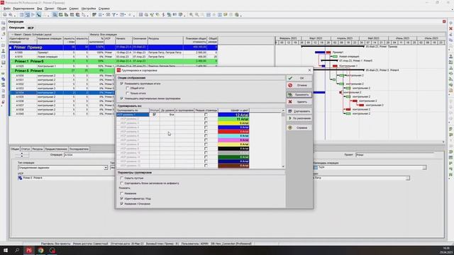 Как настроить Primavera P6? Настройка таблицы представления.