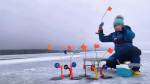 Зимняя рыбалка 2023 в палатке на ВОДОХРАНИЛИЩЕ. #365