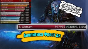 АнаЛитика персонажа и его ДПС (ФРОСТ ДК ПВЕ)