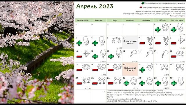 Лунный календарь СТРИЖКИ волос на АПРЕЛЬ 2023 Благоприятные и неблагоприятные дни #календарьстрижек