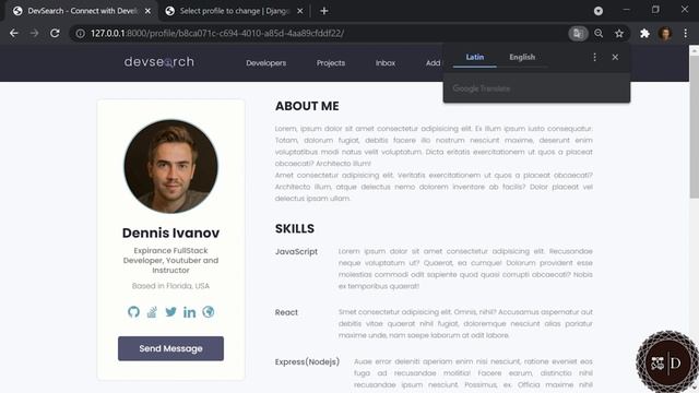 Python Django - Add & Render Profiles