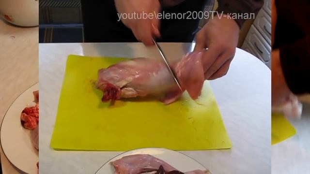 Как разделать тушку кролика на части, как разрезать кролика для запекания. смотреть онлайн