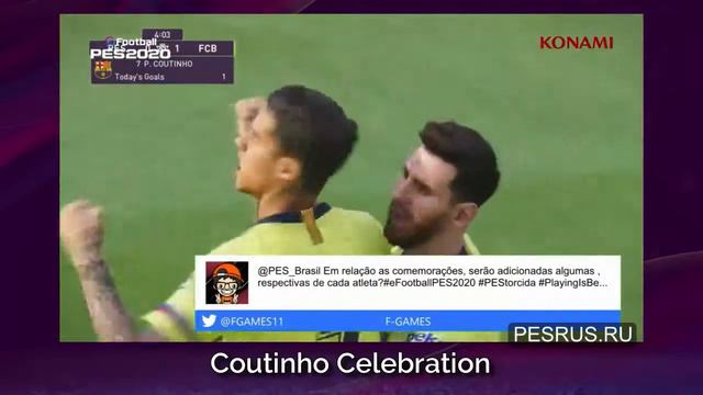 Празднование голов в PES 2020 (PESRUS.RU) смотреть онлайн