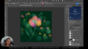 Illustrating Abstract Flowers with Photoshop Bristle Brushes