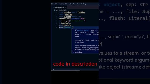 create spell checker using python