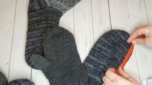 ВАРЕЖКИ двойные,мужские из носочной пряжи Alize супервош