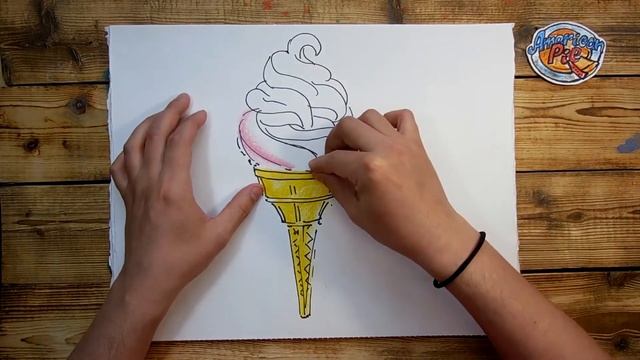 Как нарисовать скетч Рожок мороженое смотреть онлайн