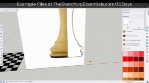 Learn SketchUp in 30 Days DAY 7 - Chess Board and Pieces!