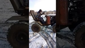 самодельный минитрактор с уазовскими мостами роздатка нива движок ока
