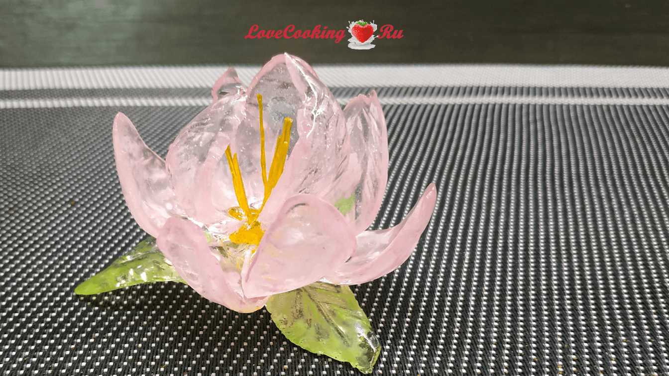 Цветок из изомальта без молдов для украшения тортов | LoveCookingRu