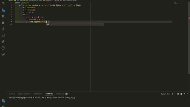 05. Merge Two Sorted Arrays - Python | Sanjampreet Singh | Code Sanjam | Coding Video | Sort смотреть онлайн
