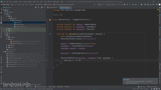 Урок 19. Как создать андроид-приложение с вкладками – TabLayout с ViewPager2 на Kotlin смотреть онлайн