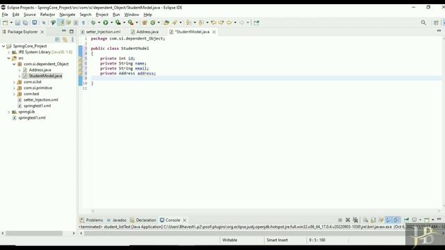 Dependency injection using setter with practical in Eclipse ide смотреть онлайн