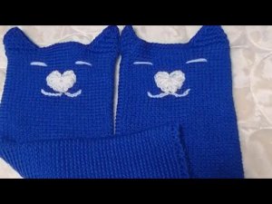 Как связать гетры для девочки, кошечка.