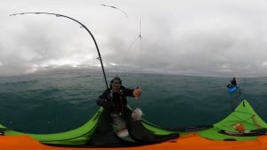 ✅#KAYAK #FISHING EN #MAR DEL SUR a 5000 mts..VR 360°