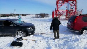 Поездка на дачу в марте 2021 года. Мартовский экстрим)