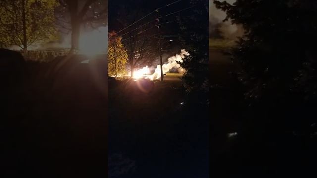 Down Power Lines Burning