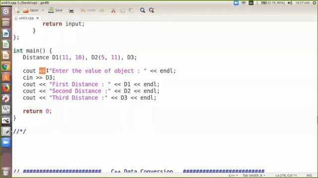 Stream insertion and stream extraction operator Overloading In c++ in Hindi. Insertion Operator in