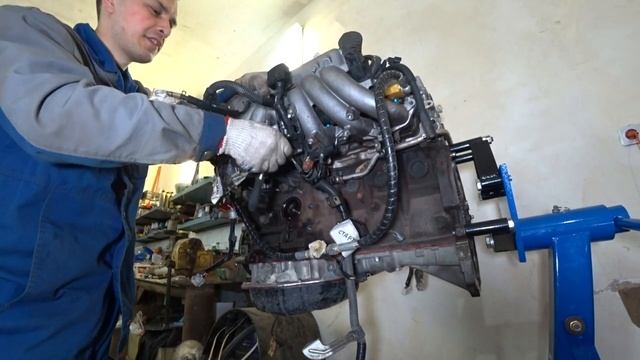 Снятие с двигателя 1JZ-GTE VVT-i - вспомогательных агрегатов - Toyota Chaser Tourer.V Часть 2 ?18+ смотреть онлайн