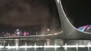 Поющие фонтаны в Олимпийском парке, в СОЧИ - это стоит увидеть. Стадион Фишт. Олимпийский парк.