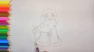 Как нарисовать Деда Мороза легко