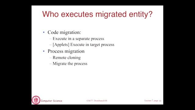 Lec07 Screencast: Process, Code and VM Migration (02/12/18) смотреть онлайн