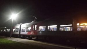 Электропоезд "ЭС2Г" "Ласточка" сообщением Зеленоградск-Новый - Калининград Юж. Вечерний маршрут