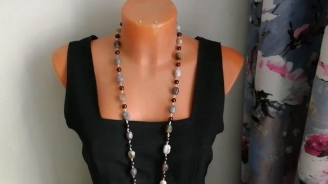 Новая коллекция. Украшения из натурального камня. Длинные бусы и сотуары.