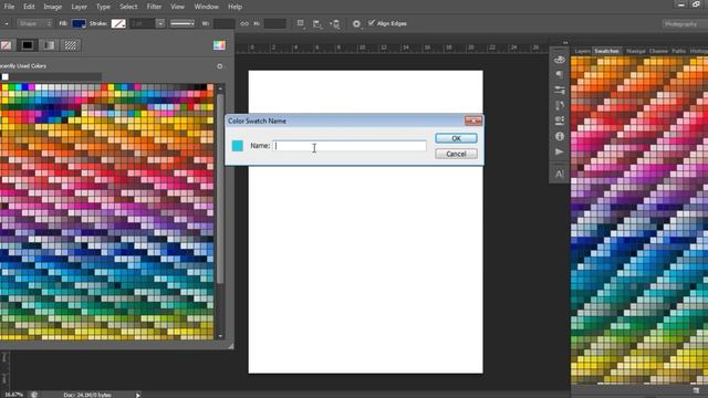 How to use the color tools in Photoshop (swatches menu, eye dropper tool, color match, shapes)