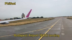 Budapest airport (BUD) landing Wizz Air