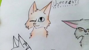 обзор моих старых рисунков котов воителей||обзор скетчбука||новинки для рисования