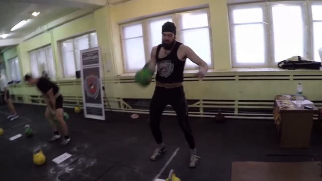 Жим гири 24 кг. - 136 раз. (10 мин./одна смена рук) Турнир по классическому жиму гири. смотреть онлайн