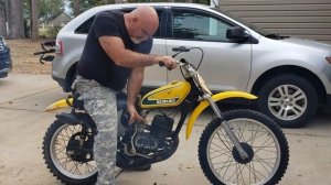 First start 1974 Suzuki TM 125.