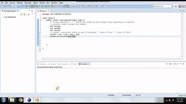 Ternary Operators In Java | Java Tutorials |Coding For Beginners | Code Bode