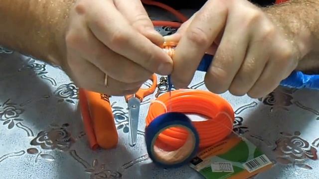Изготовление" Непотеряшки" из лески для триммера. Making " Nepoteryashki " out of line trimmer . смотреть онлайн